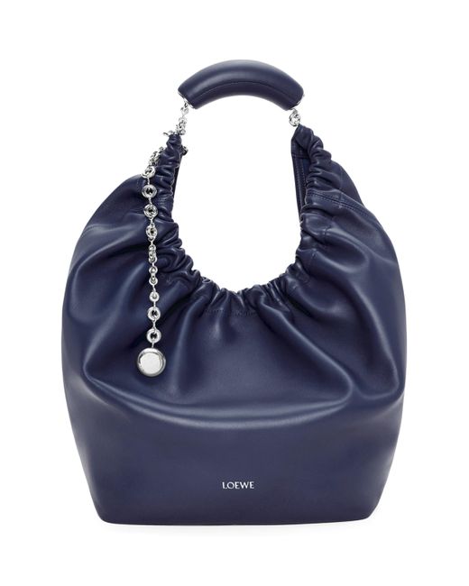 Loewe Blue Medium Leather Squeeze Top-Handle Bag