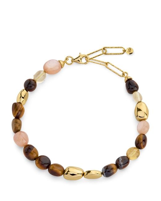 Monica Vinader Metallic Vermeil Multi Gemstone Rio Beaded Bracelet