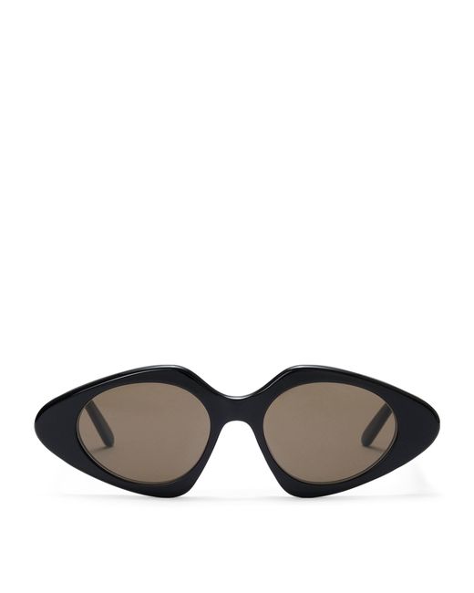 Loewe Black Acetate Triangle Slim Sunglasses for men