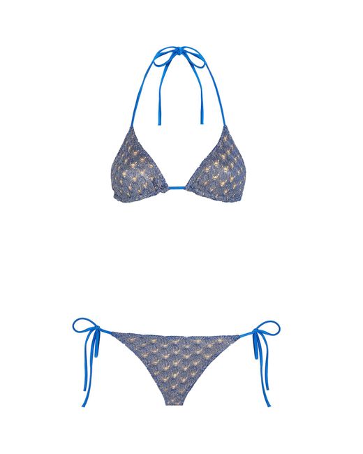 Missoni Blue Open-knit Bikini