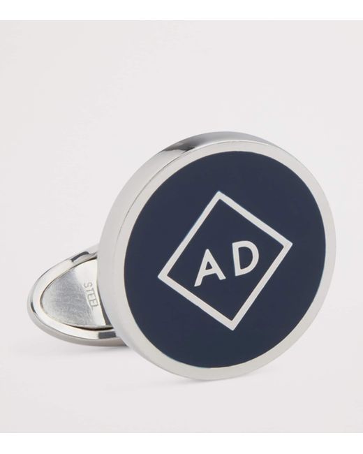 Dunhill Blue Sterling-Lacquer Ad Hallmark Cufflinks for men