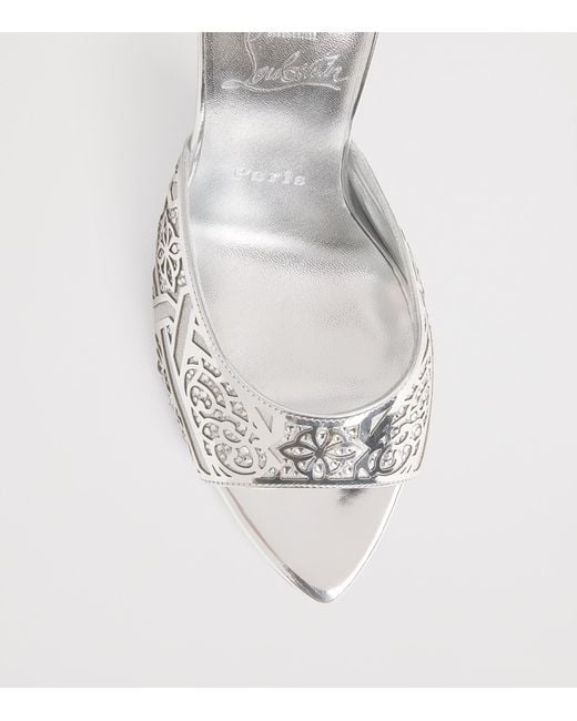 Christian Louboutin White Miss Z Mule Carouba Leather Mules 100