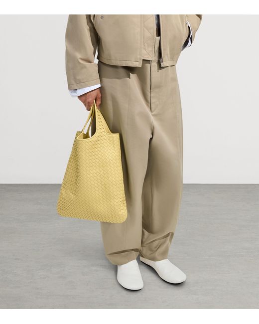 Bottega Veneta Yellow Small Leather Veneto Tote Bag for men