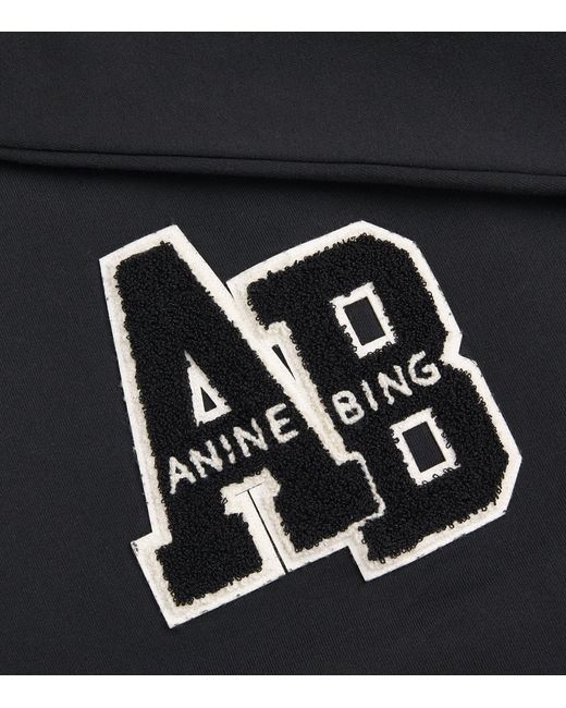 Anine Bing Black Oversized Miles Letterman Sweatshirt
