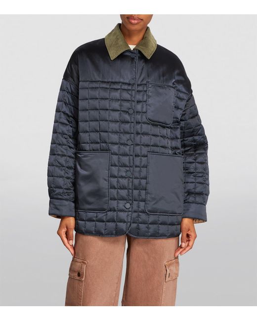 MAX&Co. Blue Reversible Quilted Jacket