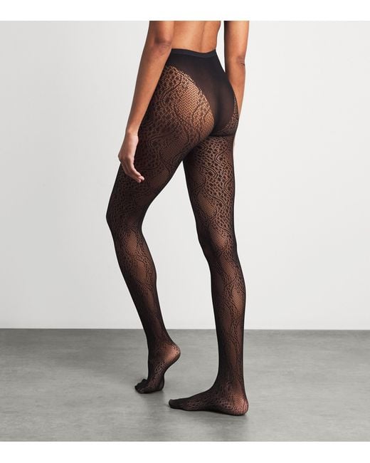 Falke White Paisley Gilda Tights