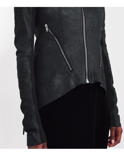 Rick Owens Black Naska Leather Jacket