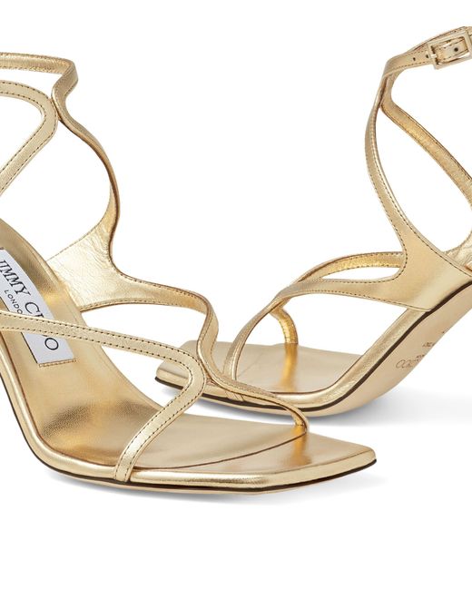 Jimmy Choo Metallic Azie 85 Leather Heeled Sandals