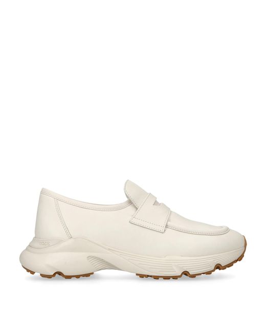 Tod's White Leather Sport 54 Loafers 25