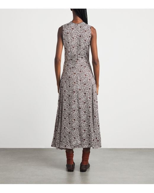 Sandro Gray Printed Maxi Dress