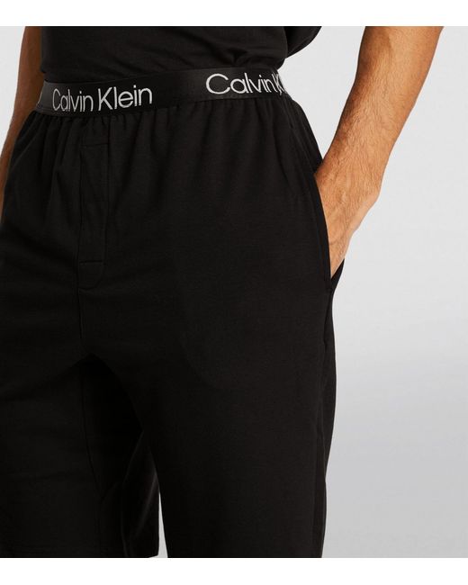 Calvin Klein Modern Structure Lounge Shorts in Black for Men | Lyst
