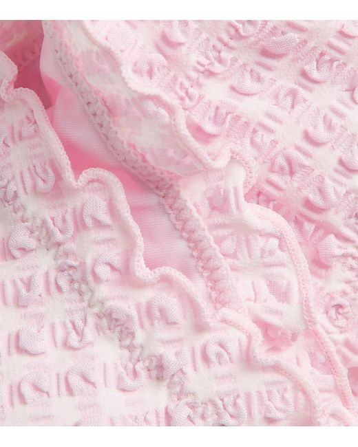 Jonathan Simkhai Pink Gingham Bikini Bottoms