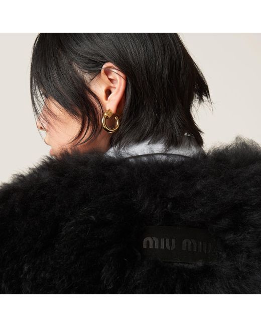 Miu Miu Black Goatskin Kidassia Jacket