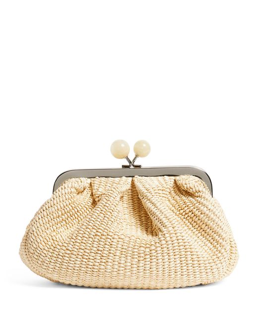 Weekend by Maxmara Natural Small Woven Pasticcino Clutch Bag