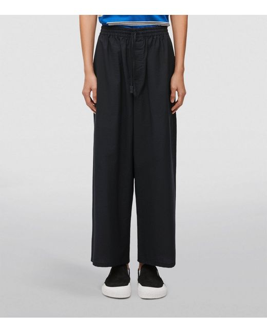 Loewe Black X Paula's Ibiza Cotton-blend Cropped Trousers for men