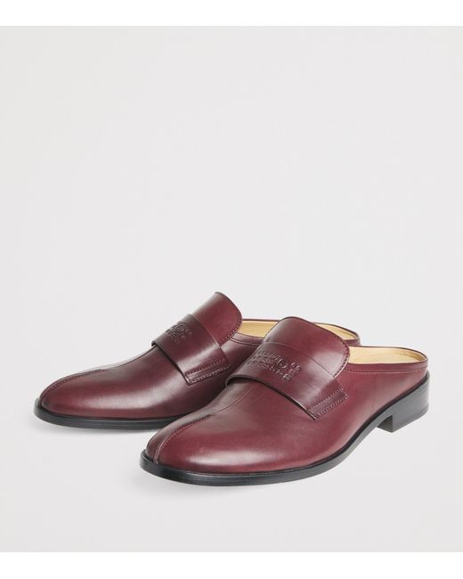 MM6 by Maison Margiela Brown Leather Slip-On Loafers for men