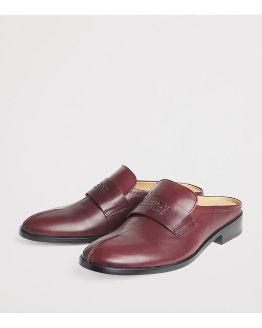 MM6 by Maison Martin Margiela Brown Leather Slip-On Loafers for men