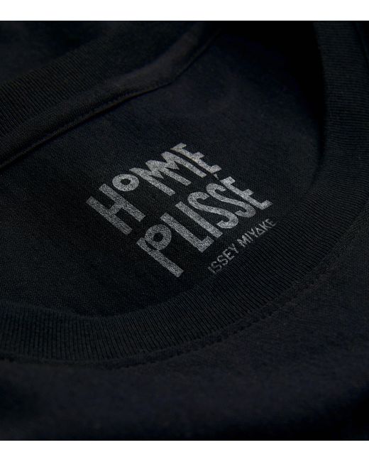 Homme Plissé Issey Miyake Black Cotton Release T-shirt for men