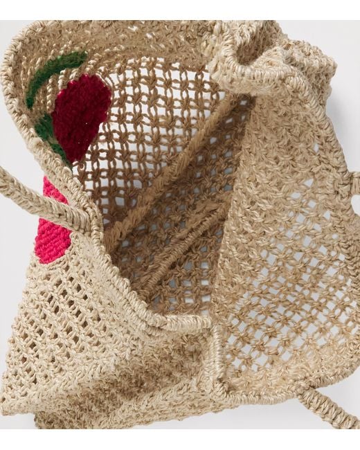 The Jacksons Pink Jute Cherry Tracey Tote Bag