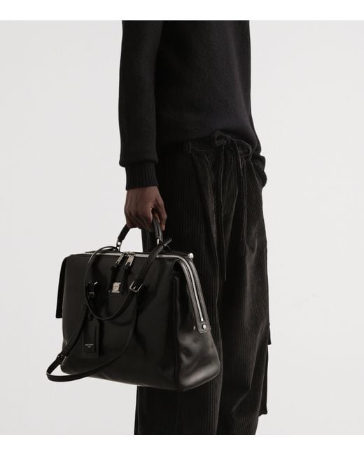 Dolce & Gabbana Black Leather-Blend Top-Handle Bag