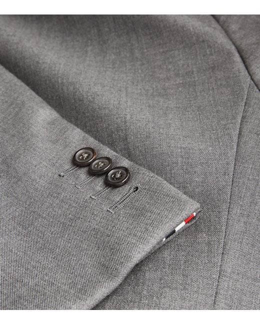 Thom Browne Gray Wool Blazer for men