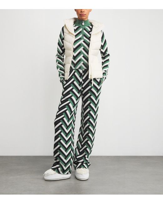 Perfect Moment Green Merino Wool La Tour Quarter-Zip Sweater