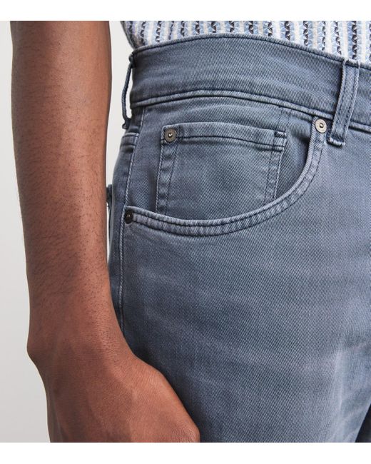 7 For All Mankind Blue Slimmy Tapered Slim Jeans for men