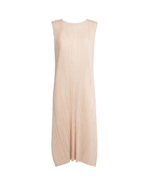 Pleats Please Issey Miyake Natural Monthly Colors July Midi Dress