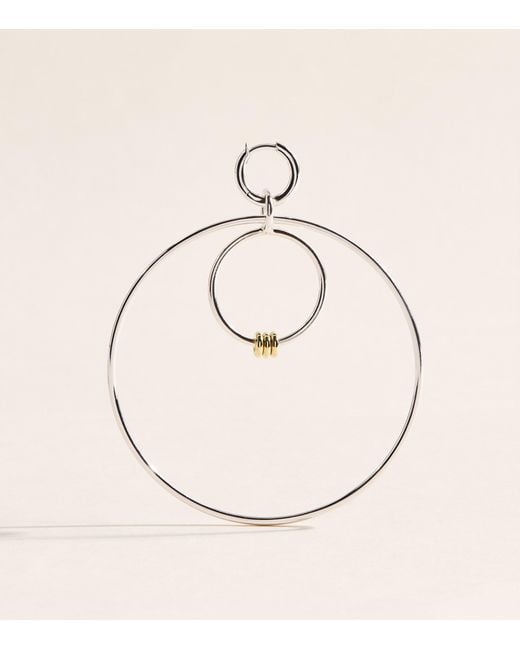 Spinelli Kilcollin Natural Sterling And Echo Hoop Earrings