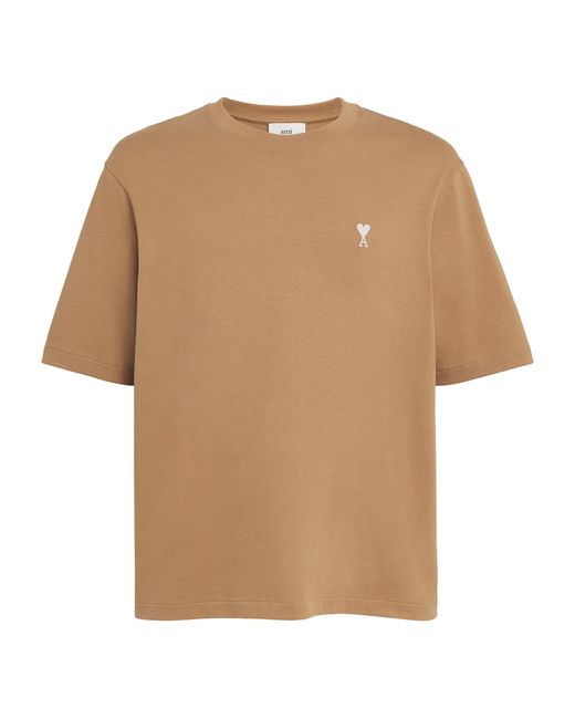 AMI Natural Cotton Ami De Coeur T-Shirt for men