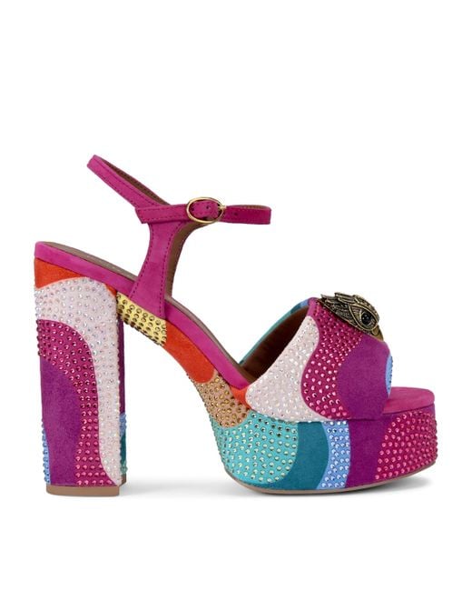 Kurt Geiger Pink Kensington Platform Sandals