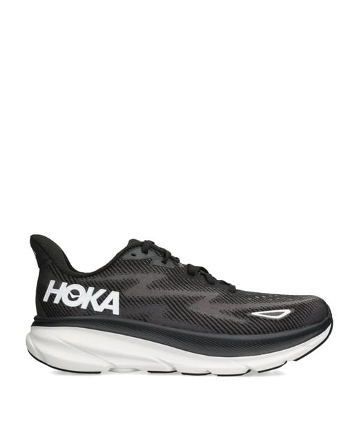 Hoka One One Black Clifton 9 Running Sneakers for men