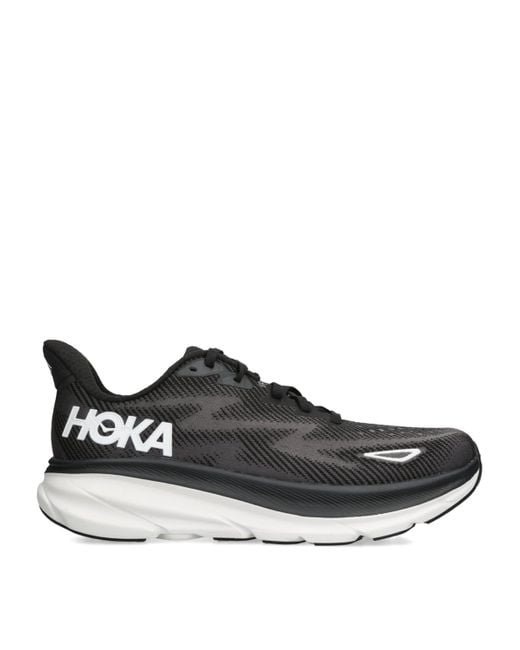 Hoka One One Black Clifton 9 Running Sneakers for men