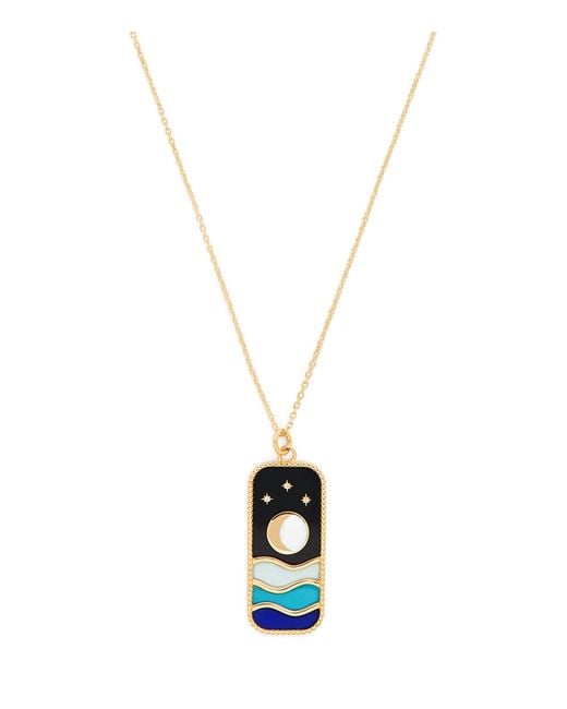 L'Atelier Nawbar Metallic And Diamond Cosmic Love The Summer Night Necklace
