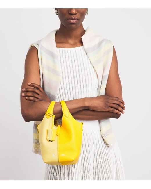 Polo Ralph Lauren Yellow Small Leather Polo Play Cross-Body Bag