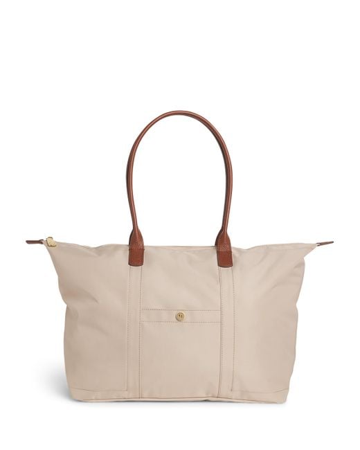 Harrods Natural Medium Nylon Tote Bag