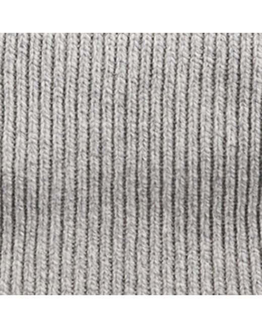 John Smedley Gray Cashmere-Wool Ribbed Scarf for men