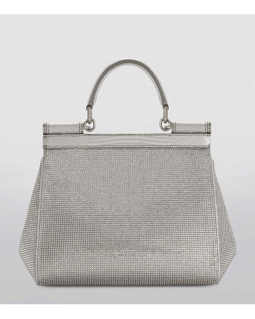 Dolce & Gabbana Gray Kim Small Sicily Top-Handle Bag