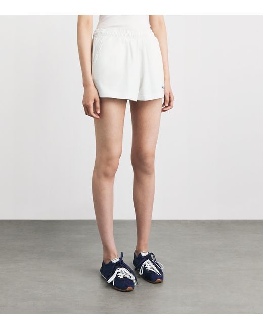 Sporty & Rich White Syracuse Embrdoidered Sweatshorts
