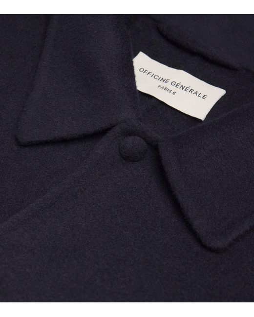 Officine Generale Blue Wool Vasco Jacket for men