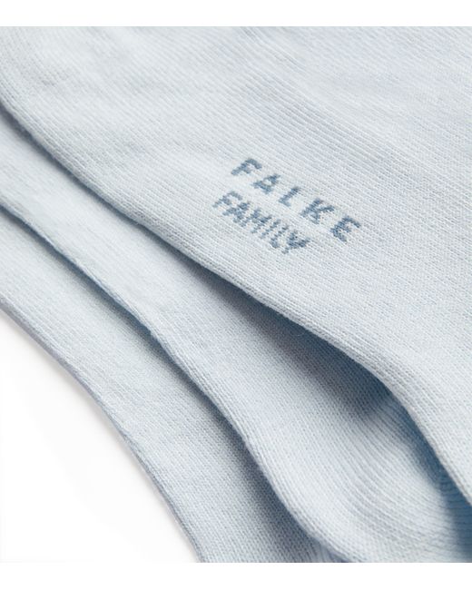 Falke Blue Cotton-Blend Family Socks