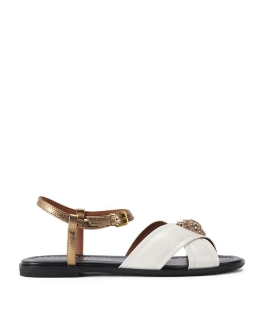 Kurt Geiger Brown Leather Orson Sandals
