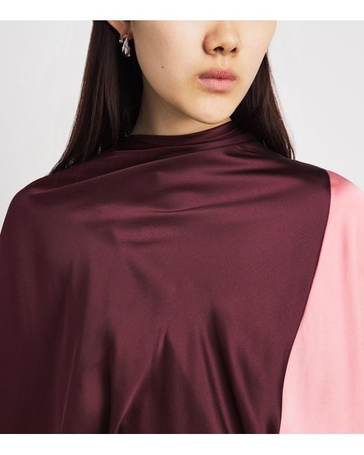 Roksanda Red Silk Satin Andromeda Maxi Dress