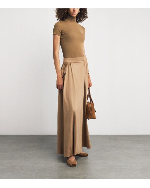 Max Mara Brown Wool Short-Sleeve Sweater