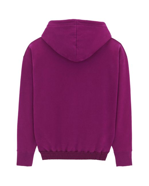 Saint Laurent Cotton Embroidered Logo Hoodie in Purple for Men Lyst UK