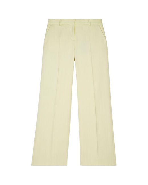 The Kooples Natural Wide-leg Tailored Trousers