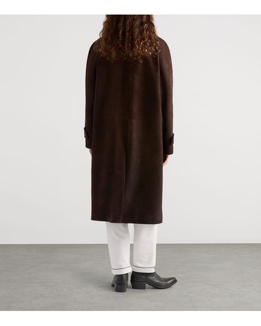 Prada Brown Suede Trench Coat for men