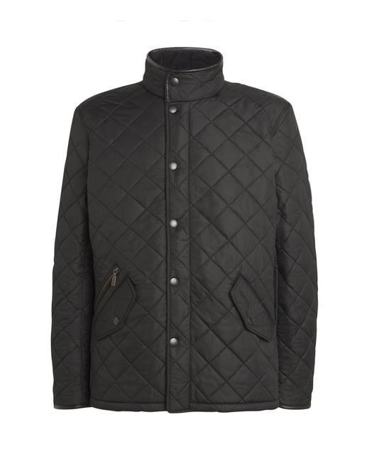 Barbour Black Powell Quilted Jacket for men