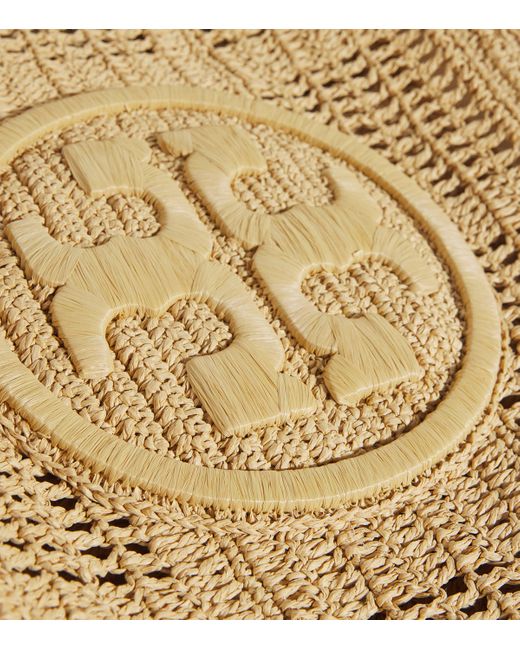 Tory Burch Metallic Large Crochet Ella Tote Bag