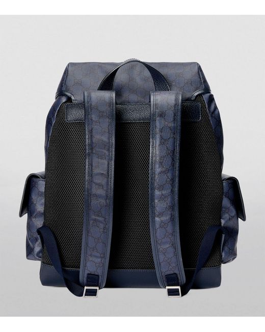 Gucci Blue Medium Gg Supreme Ophidia Backpack for men